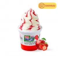 Kem Lốc Xoáy Dâu Táo Lotte Double Bianco 185ml – Hương Vị Tươi Mát, Thiết Kế Độc Đáo